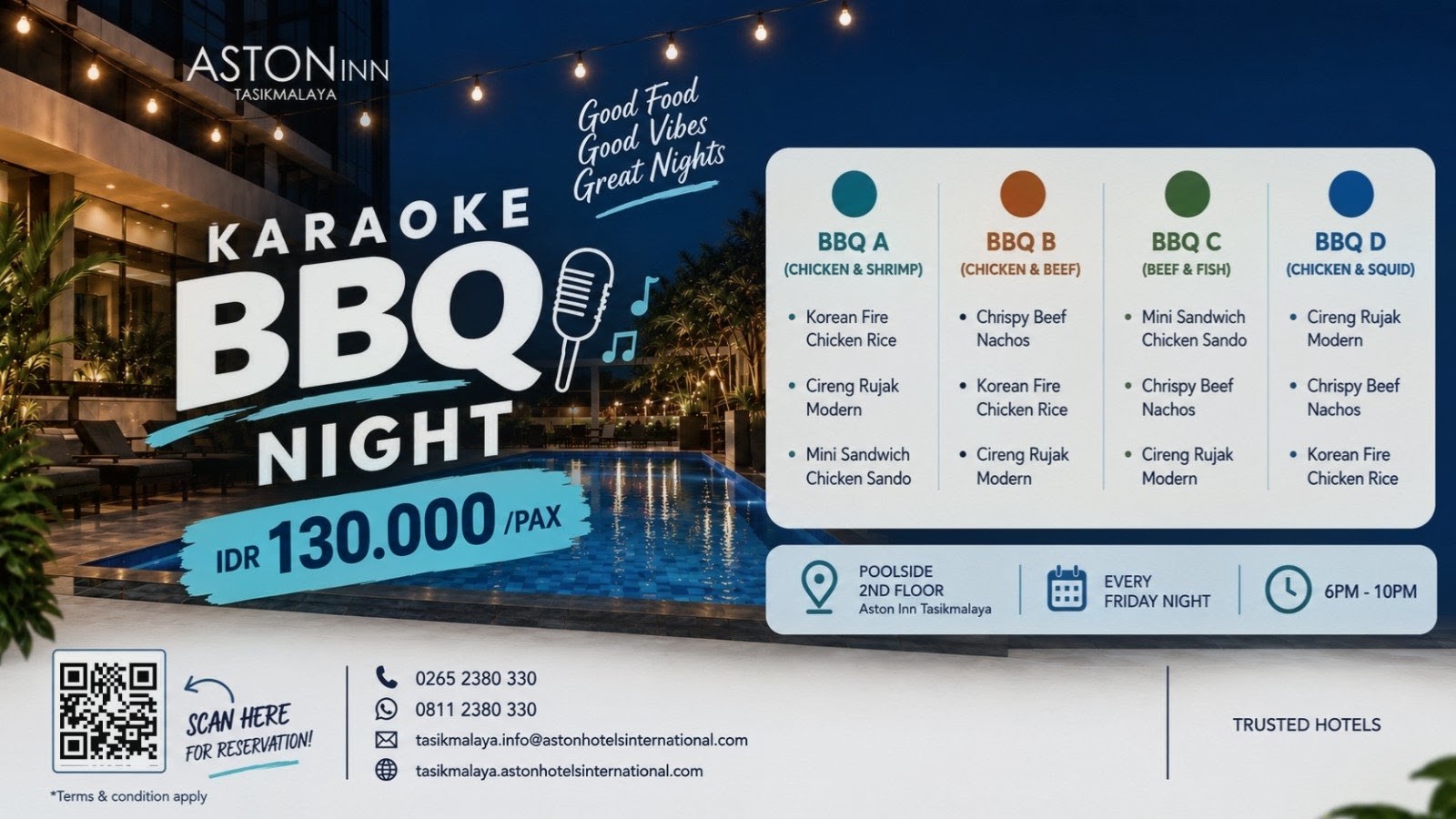 Sambut Akhir Pekan, Aston Inn Tasikmalaya Hadirkan Promo Karaoke BBQ Night Mulai Rp130 Ribu